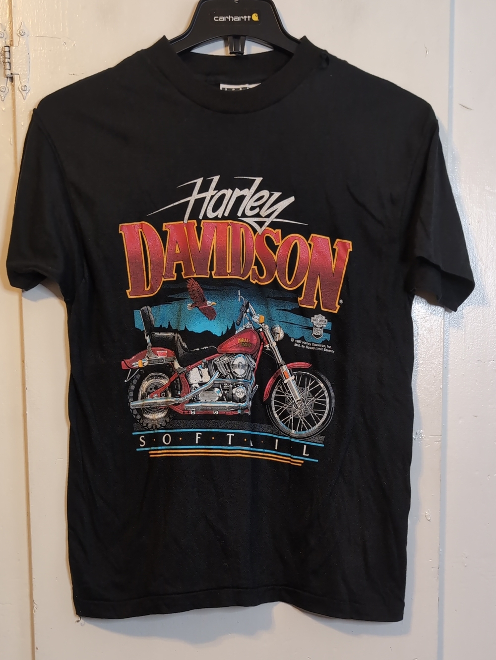 Vint. 1987 Harley Davidson Softail Tee mens large
